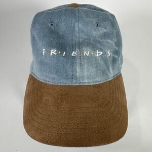 Friends TV Show Denim Baseball Cap Hat Adjustable Faux Suede‎ Brim Matthew Perry